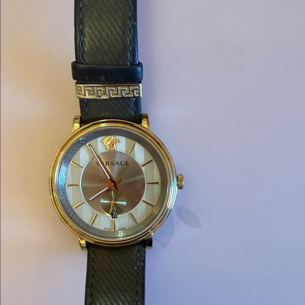 Versace Gold and Black Men's Watch - Picture 2 of 9